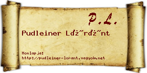 Pudleiner Lóránt névjegykártya